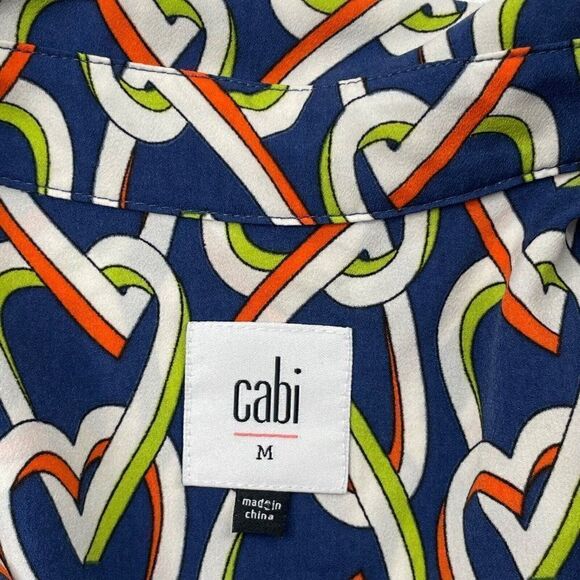 Cabi Amour Heart Print Button Up Sleeveless Shirt Dress - Picture 4 of 8